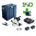 Festool TSC 55 KEBI-Plus/XL (577345) - TSC 55K 18V 160mm Cordless Plunge Saw 5.0 Ah XL Set in Systainer - 100yr Special Edition