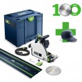 Festool TS 60 KEBQ-Plus-FS - TS 60K 168mm Brushless Plunge Cut Saw in Systainer with 1400mm Rail 577419 - 100yr Special Edition