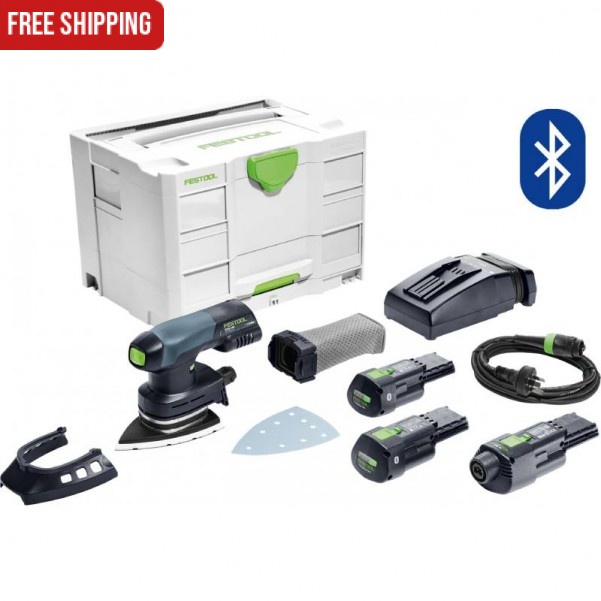 Festool DTSC 400 3.0 I-Set (577516) - 18V 3.0Ah 100mm x 150mm Cordless Li-ion Bluetooth Orbital Corner Sander in Systainer