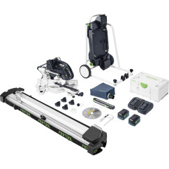 Festool KSC 60 EB 5.0 I-Plus Stand (578251) - KAPEX 18V 5.0Ah Cordless 216mm Slide Compound Mitre Saw Energy Set & Stand