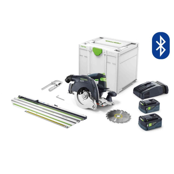 Festool HKC55 5.0 EBI-Set-FSK250 (578291) - 18V 5.0Ah Bluetooth Cordless Brushless 160mm Circular Saw Kit with 250mm Cross Cut Rail Festool HKC55 5.0 EBI-Set-FSK250 (578291) - 18V 5.0Ah Bluetooth Cordless Brushless 160mm Circular Saw Kit with 250mm Cross Cut Rail