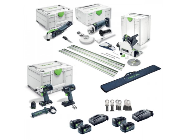 Festool F28729 18V Cordless Brushless 5 Piece Combo Kit