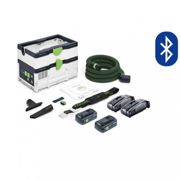 Festool CTMC SYS HPC 4,0 SCA 8 I-Plus - 18V Cordless Mobile Dust Extractor 4.0Ah High Power Bluetooth Set F28900