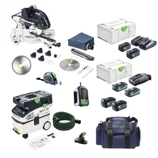 Festool F29023 - KSC 60 KAPEX 18V Cordless 216mm Slide Compound Mitre Saw Ultimate Set Mitre Saws