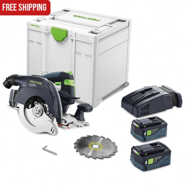 Festool HKC55 5.0EBI-Plus-SCA - 18V 5.0Ah Li-ion Cordless Brushless 160mm (6-1/4") Circular Saw Combo Kit 577443 Circular Saws