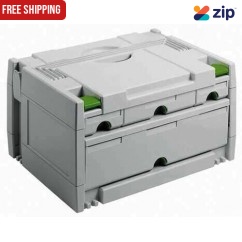 Festool SYS 3 SORT 4 - SORTAINER Traditional 4 Drawer Storage Box 491522