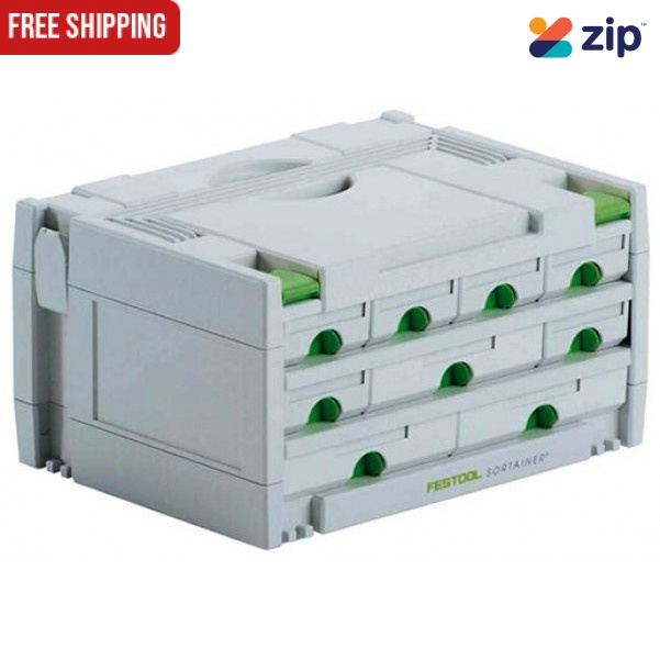 Festool SYS 3 SORT 9 - SORTAINER Traditional 9 Drawer Storage Box 491985