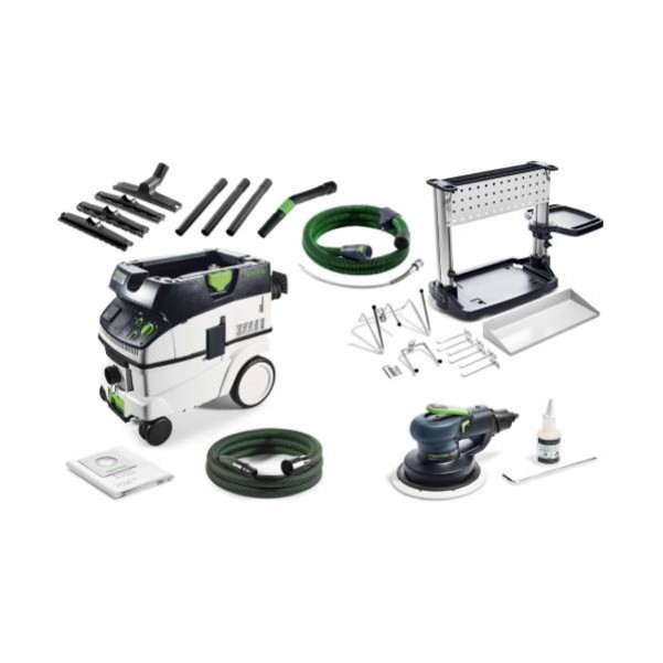 Festool LEX 3 150/5-CT 26 LE-WCR 1000-Set - LEX 3 150mm Compressed Air Random Orbital 5mm Sander with CTM 26 WCR Set f28409