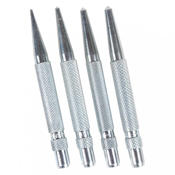 Finkal CPS104 - 4 Piece Round Head Centre Punch Set Chisels and Punches