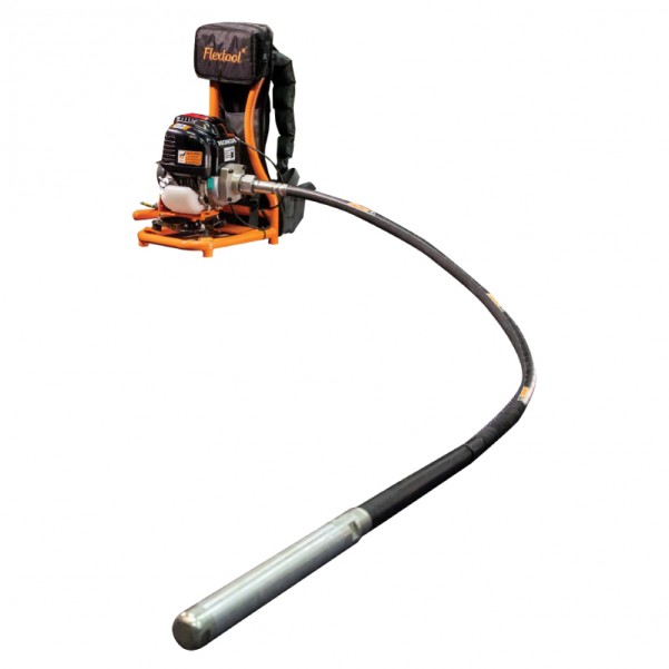 Flextool FT201857-8-60-UNIT (FVE-BP-F2-H34)  - 1.5HP 2m Portavibe 34mm Steel Tip Concrete Vibrator Backpack Concrete Vibrators