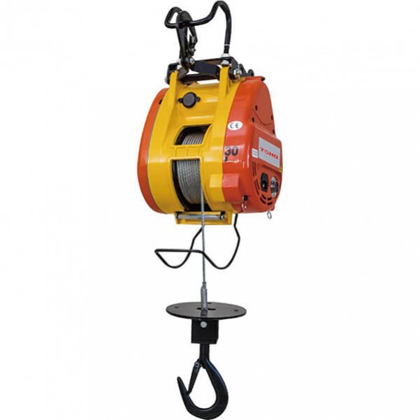 Toho TBH250 - 240V 1.5kW 10AMP Compact Wire Rope Hoist - 250kg Lifting Capacity