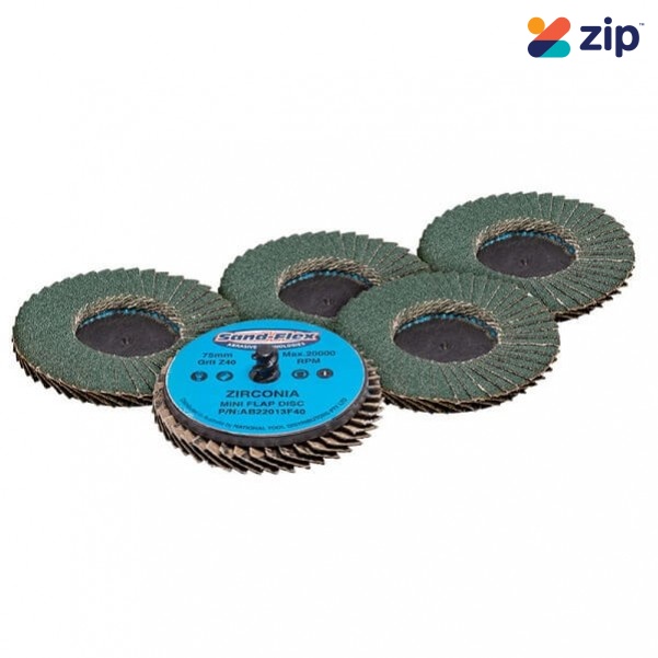 Geiger AB22013F80 - 75mm 80 Grit Quick-Lock Mini Flap Sanding Discs