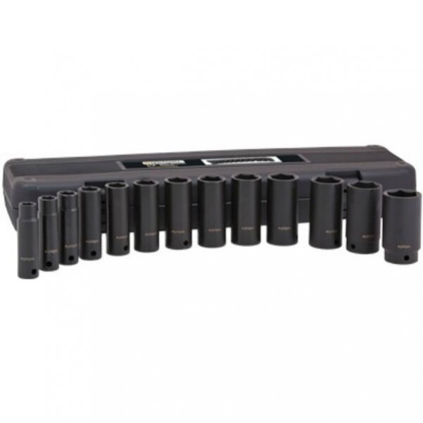 Geiger GX1312SSI - 13 Piece 1/2" Drive Imperial Impact Socket Set Socket Sets