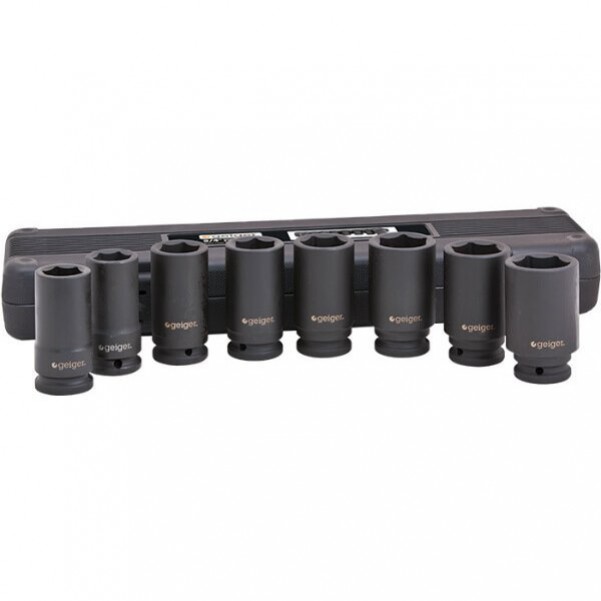 Geiger GX834SSI - 8 Piece 3/4" Drive Imperial Impact Socket Set Socket Sets