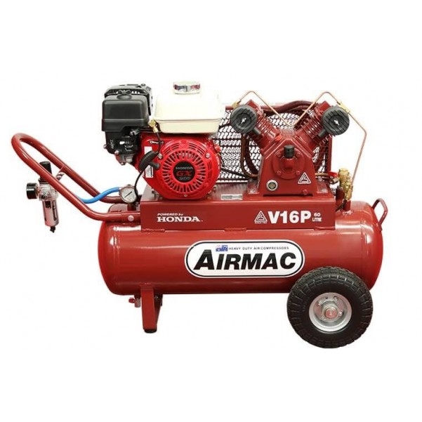 Glenco Airmac V16P-H -  60L 6.5hp Petrol Air Compressor