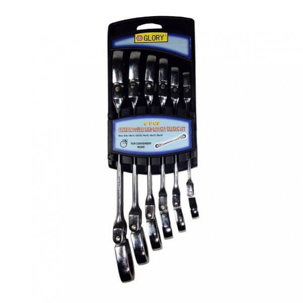 Glory HL1900-4 - 6 Piece 12 Size Metric Gear Wrench Set