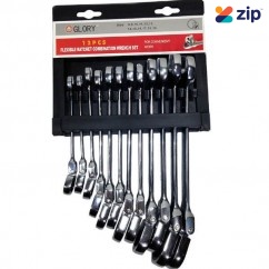 Glory HL2061 - 12 Pce 8-19mm Flexi Head Gear Wrench Metric Set Wrench