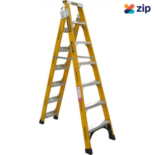 Gorilla Ladders FDM007-I - 2.1-3.8m 150KG Industrial Fibreglass Dual Purpose Ladder