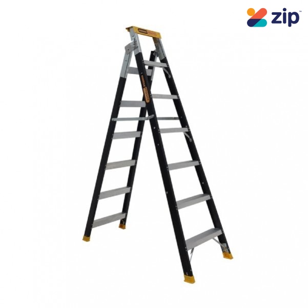 Gorilla Ladders FDM007-PRO - 2.05 - 3.74m 7 Step PRO-LITE Fibreglass Dual Purpose Ladder