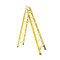 Gorilla Ladders FDM008-I - 2.4-4.5m 150KG Industrial Fibreglass Dual Purpose Ladder Step Ladders