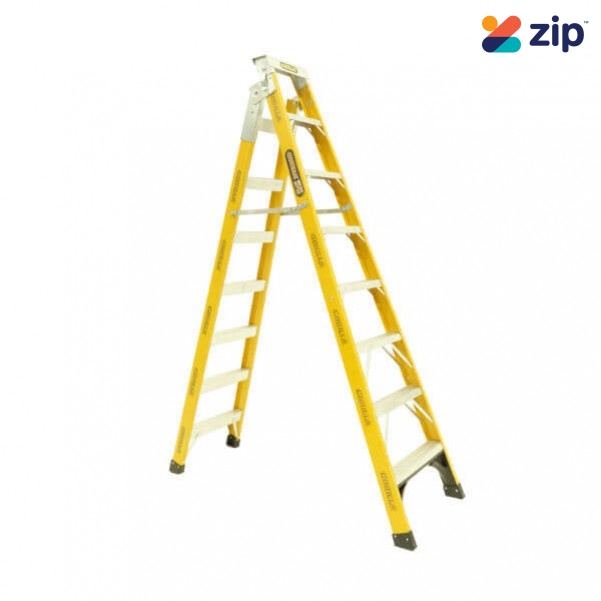 Gorilla Ladders FDM008-I - 2.4-4.5m 150KG Industrial Fibreglass Dual Purpose Ladder