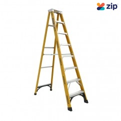 Gorilla Ladders FM008-HD - 180kg Heavy Duty 2.4m Single Sided Fibreglass Ladder Step Ladders
