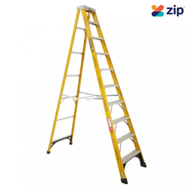 Gorilla Ladders FM010-I – 3.0m 150kg Industrial Fibreglass Single Sided Step Ladder