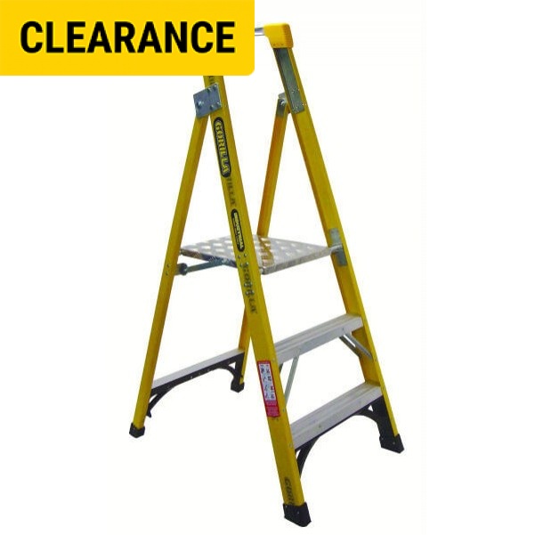 Gorilla Ladders FPL003-I - 0.9m 150kg Industrial Fibreglass Platform Ladder 