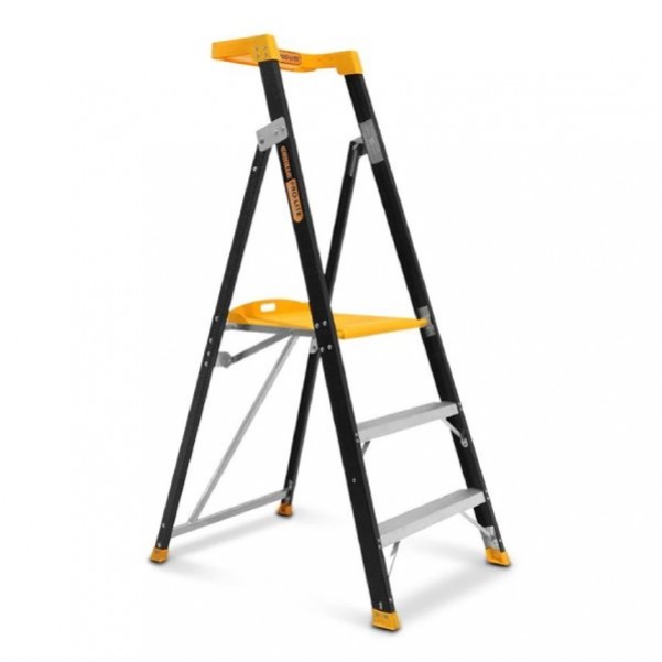 Gorilla Ladders FPL003-PRO - 0.85m 150kg 3-Step Fibreglass Industrial Platform Ladder