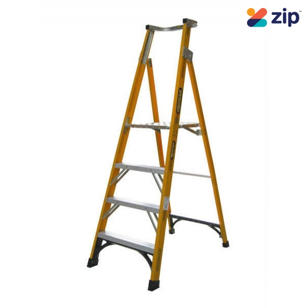 Gorilla Ladders FPL004-I - 1.2m 150KG Industrial Fibreglass Platform Ladder Platform Ladders & Order Pickers
