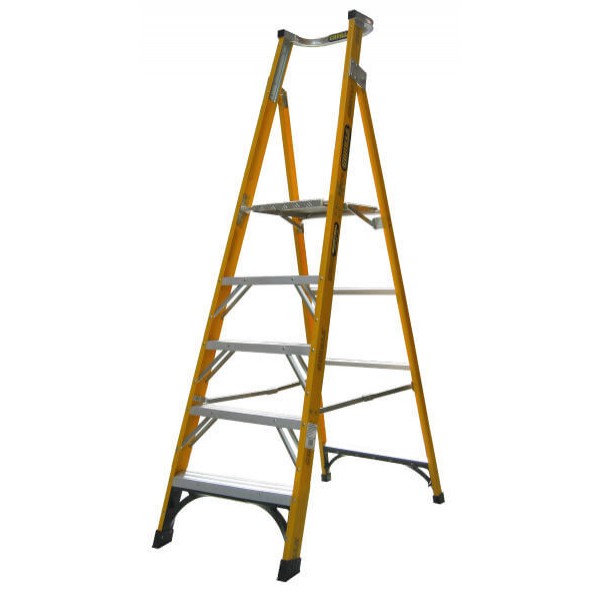 Gorilla Ladders FPL005-I - 1.5m 150KG Industrial Fibreglass Platform Ladder Platform Ladders & Order Pickers