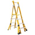 Gorilla Ladders FPL0406-I - 1.2-1.8m 150kg  Industrial Fibreglass Adjustable Platform Ladder Platform Ladders & Order Pickers