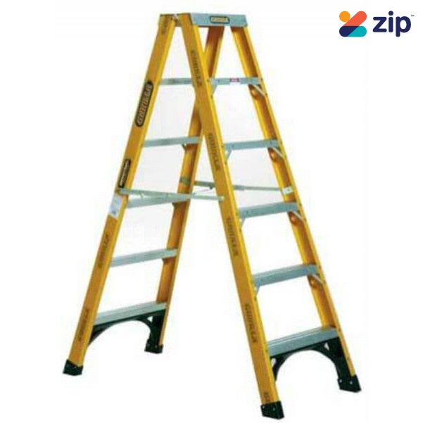 Gorilla Ladders FSM006-I - 1.8m 150kg Industrial Fibreglass Double Sided Step Ladder