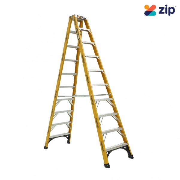 Gorilla Ladders FSM010-HD - 180kg Heavy Duty 3.0m Double Sided Fibreglass Ladder Step Ladders