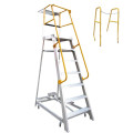 Gorilla Ladders GOP07-ST - 2.1m 200KG Industrial Aluminium Order Picking Ladder w/ Step Through Handrail Combo Set Platform Ladders & Order Pickers Gorilla Ladders GOP07-ST - 2.1m 200KG Industrial Aluminium Order Picking Ladder w/ Step Through Handrail Combo Set Platform Ladders & Order Pickers