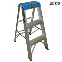 Gorilla Ladders M003-C - 0.9m 120KG Industrial Aluminium Single Sided Step Ladder