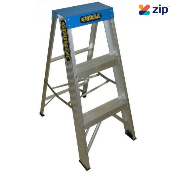 Gorilla Ladders M003-C - 0.9m 120KG Industrial Aluminium Single Sided Step Ladder