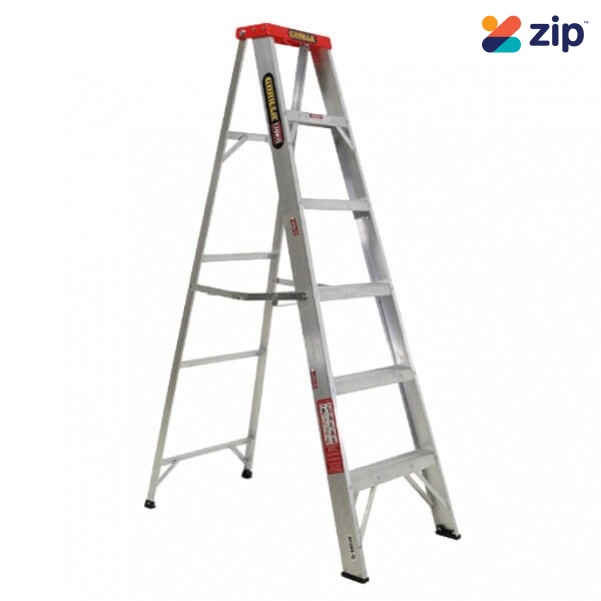 Gorilla Ladders M006-D - 1.8m 120Kg Domestic Aluminium Single Sided Step Ladder