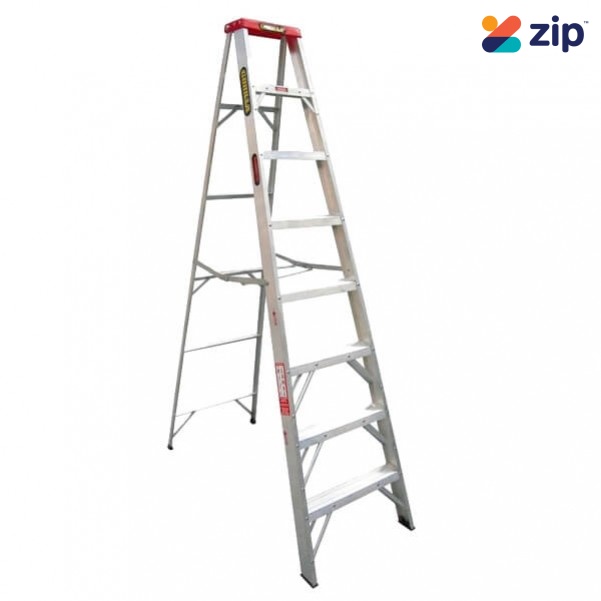 Gorilla Ladders M008-D - 2.4m 120Kg Domestic Aluminium Single Sided Step Ladder Step Ladders