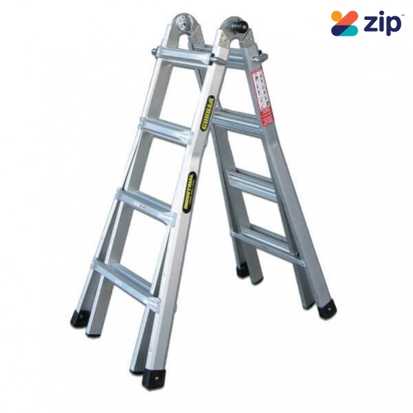 Gorilla Ladders MM15-I - 1.2-2.1m Aluminium Multi-Purpose Industrial Ladder Step Ladders