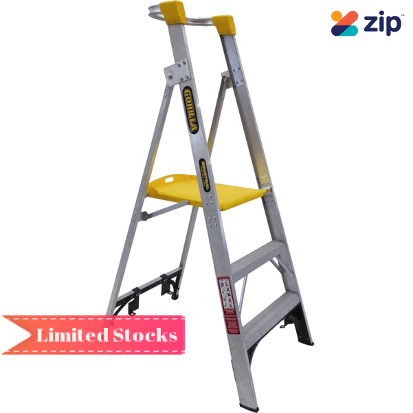 Gorilla Ladders PL003-I - 0.9m 150KG Industrial Aluminium Platform Ladder Platform Ladders & Order Pickers