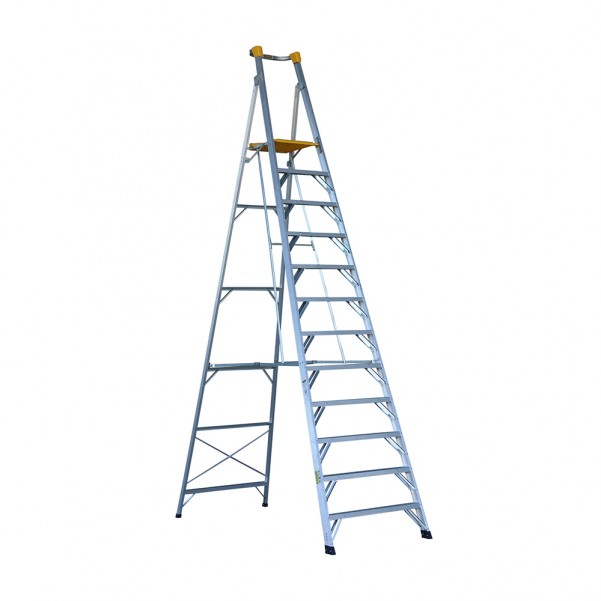 Gorilla Ladders PL012-HD - 180kg Heavy Duty 3.6m Aluminium Platform Ladder Platform Ladders & Order Pickers