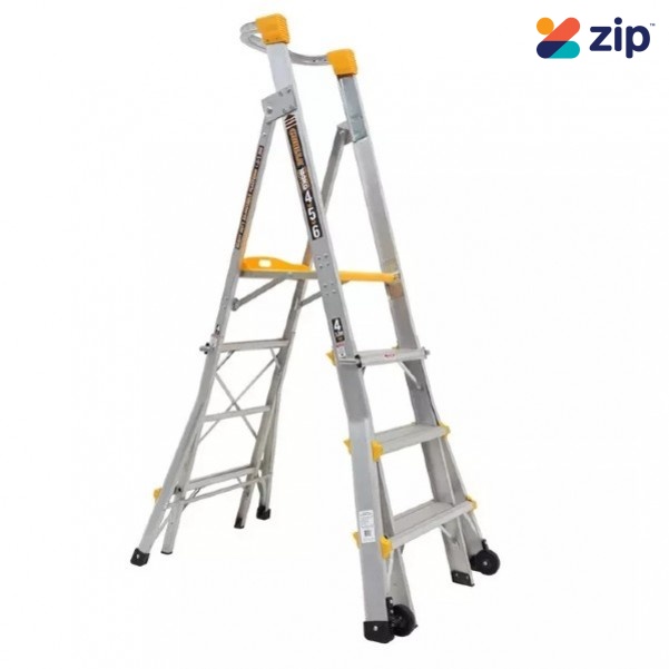 Gorilla Ladders PL0406-HD - 1.2-1.8m 180kg Aluminium Adjustable Platform Ladder