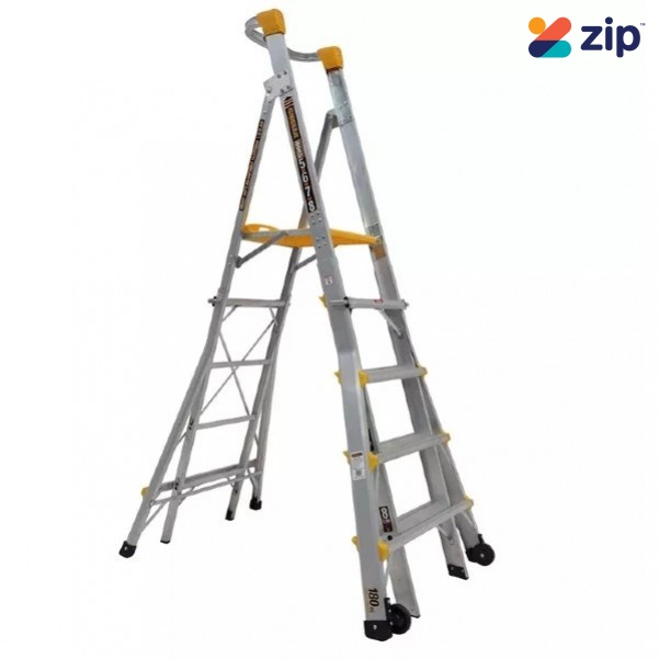 Gorilla Ladders PL0508-HD - 1.5-2.4m 180kg Aluminium Adjustable Platform Ladder