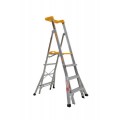 Gorilla Ladders RPL0406-I -1.15m - 1.75m 150kg Compact Aluminium Adjustable Platform Ladder