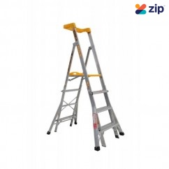 Gorilla Ladders RPL0406-I -1.15m - 1.75m 150kg Compact Aluminium Adjustable Platform Ladder
