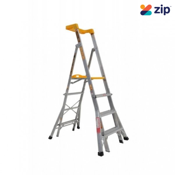 Gorilla Ladders RPL0406-I -1.15m - 1.75m 150kg Compact Aluminium Adjustable Platform Ladder Platform Ladders & Order Pickers
