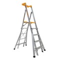 Gorilla Ladders RPL0508-I -1.45m - 2.35m 150kg Compact Aluminium Adjustable Platform Ladder Platform Ladders & Order Pickers