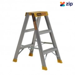 Gorilla Ladders SM003-PRO - 0.85M 150KG Pro-Lite 3 Step Double-Sided Aluminium Step Ladder