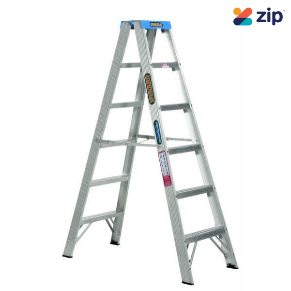 Gorilla Ladders SM006-C - 1.8m 120kg Industrial Aluminium Double Sided Step Ladder Step Ladders
